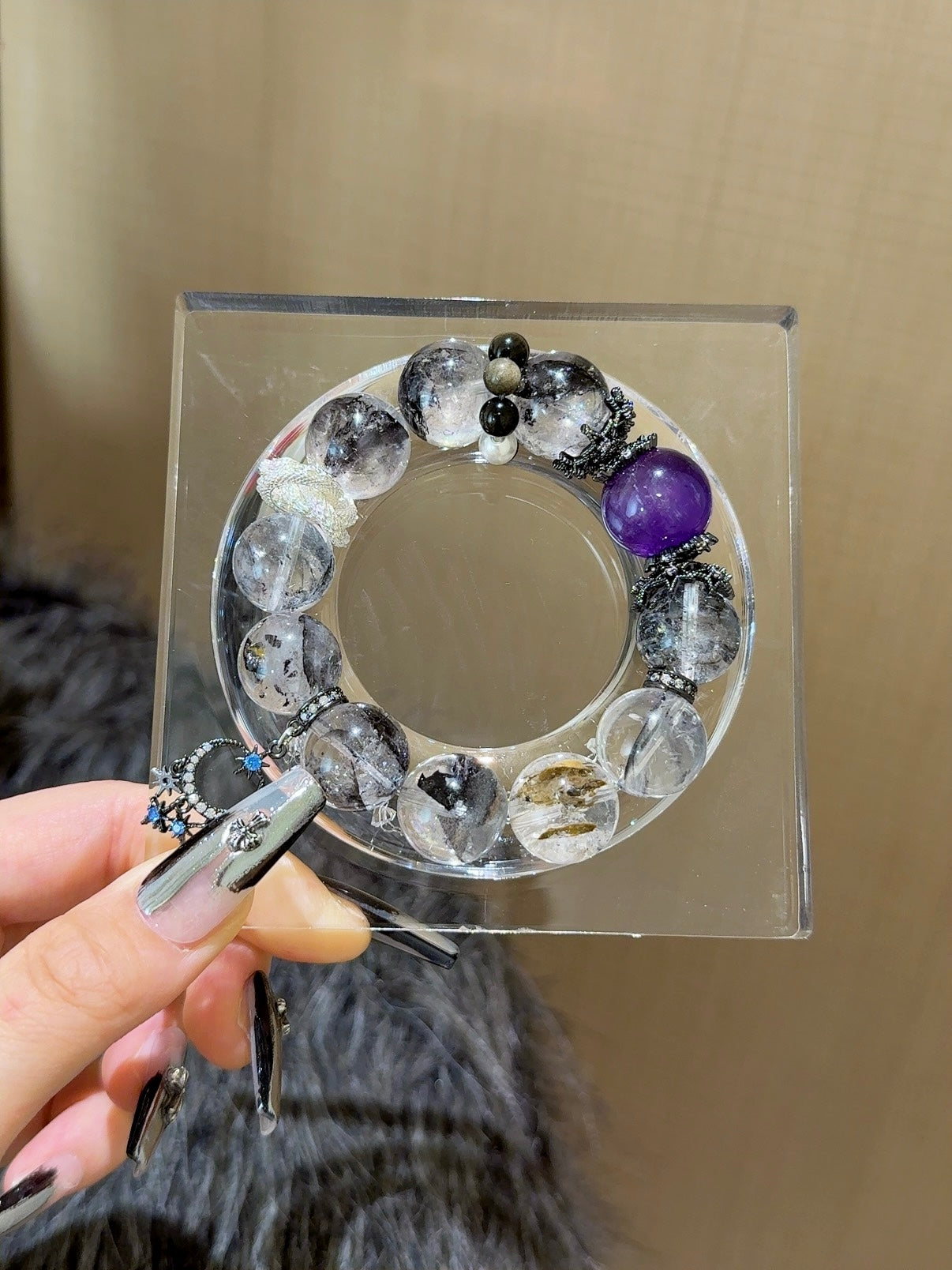 ▫️▪️ Shining amethyst bracelet